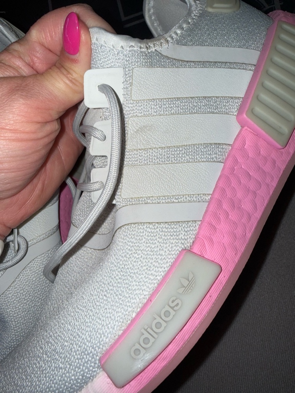 adidas Women’s Sneakers in White and Pink - Picture 5 of 5